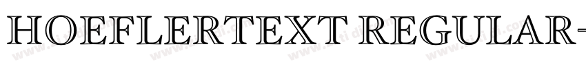 HoeflerText Regular字体转换